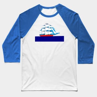 A Clipper Ship on the Ocean Baseball T-Shirt